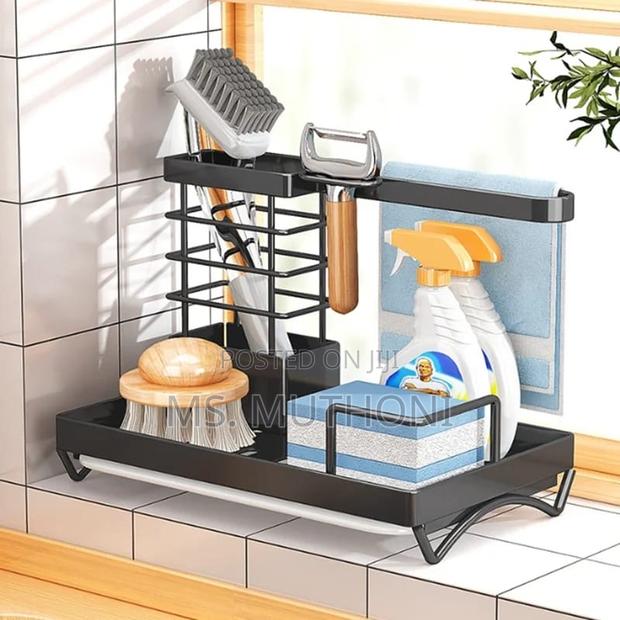 Sink Caddy Soap Dish Holder With Draining Tray - thumbnail 2