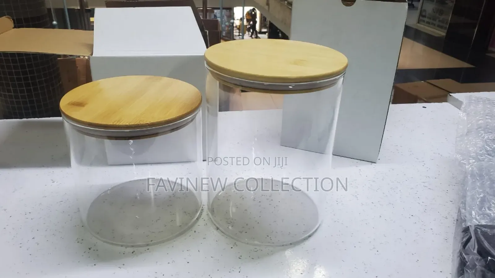 Large Capacity Glass Storage Containers With Bamboo Lids