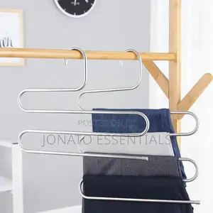 S Shaped 5 Layer Trouser Hanger, Cloth Rack
