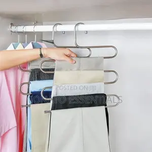 S Shaped 5 Layer Trouser Hanger, Cloth Rack