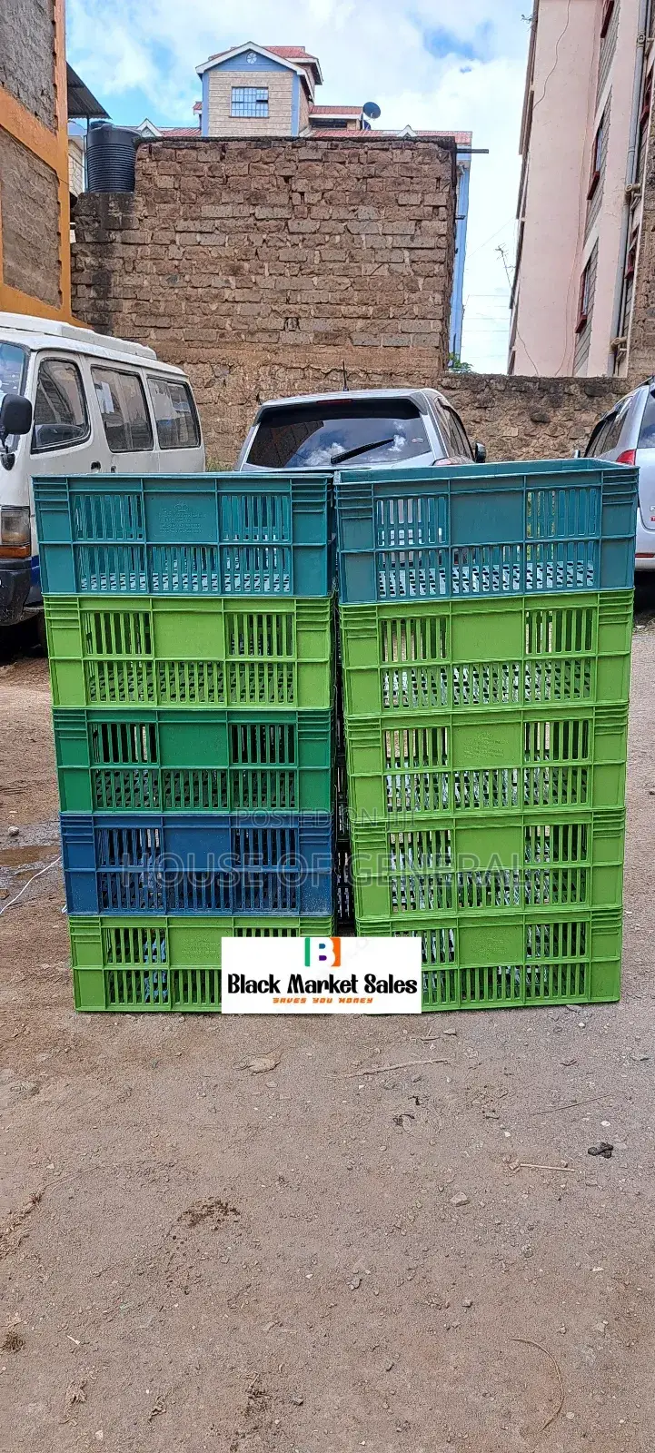 Mix Colours Plastic Crates