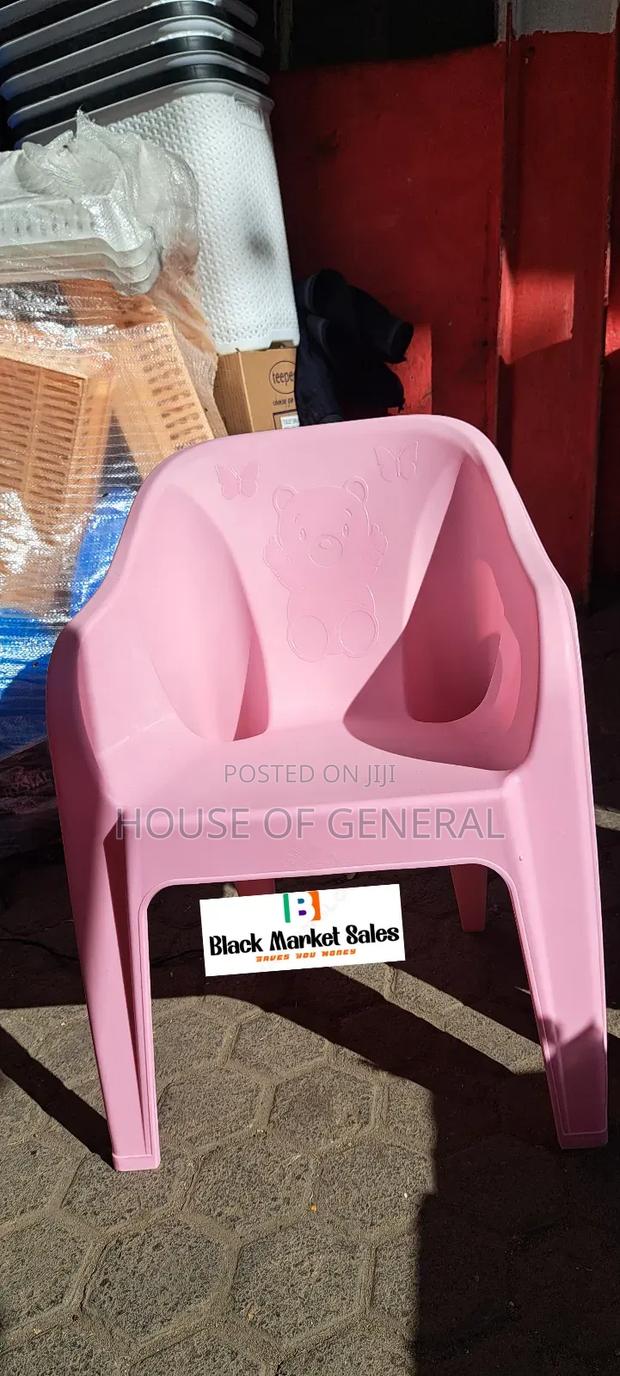Baby Pink Plastic Chair - main view