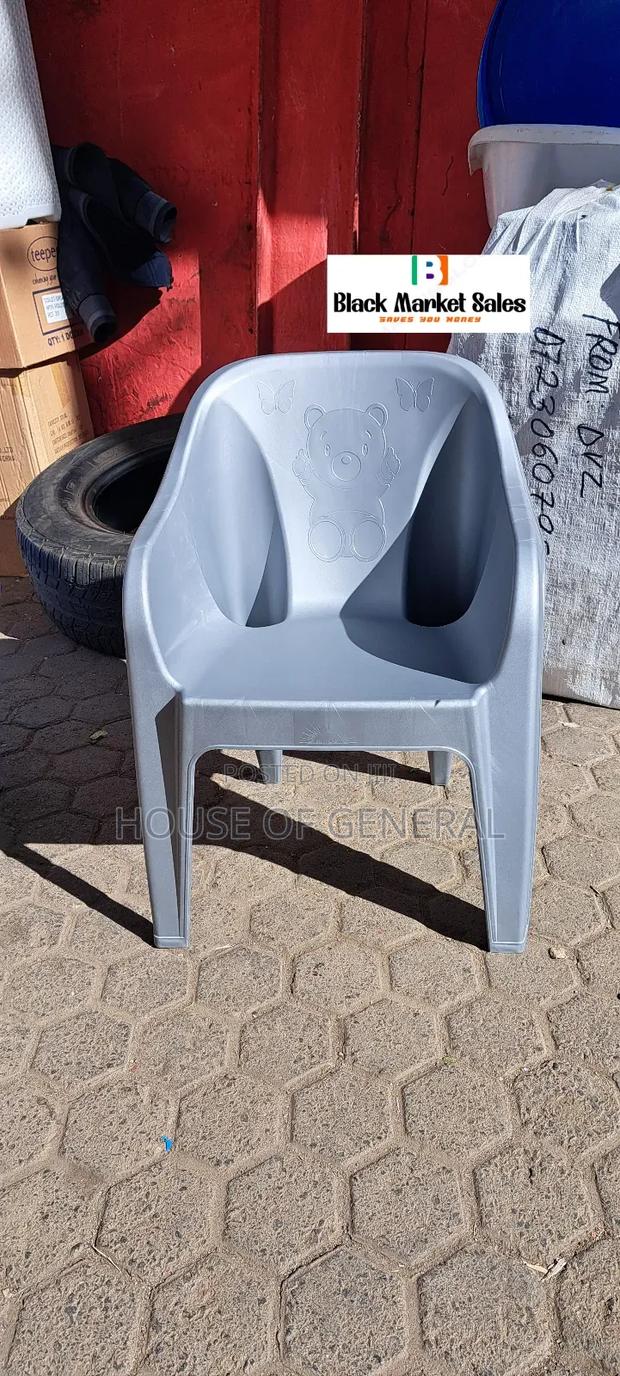 Gray Children Plastic Chair - main view