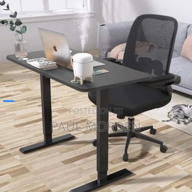 Black Adjustable in Height Electric Desk