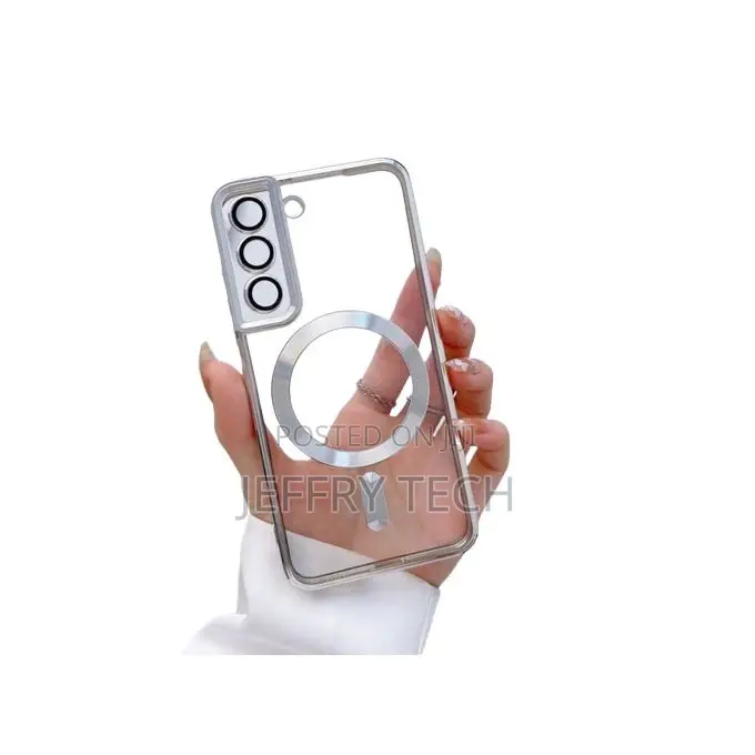 Magsafe Case With Camera Protection for Samsung S22 - Silver