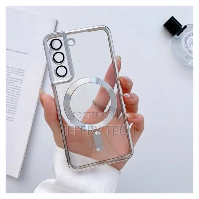Magsafe Case With Camera Protection for Samsung S22 - Silver