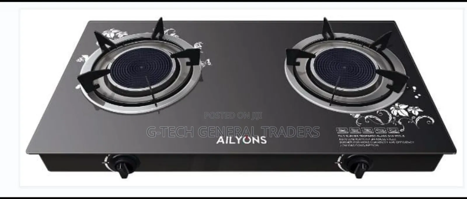 Ailyons 2burner Infrared Auto Ignition Gas Stove