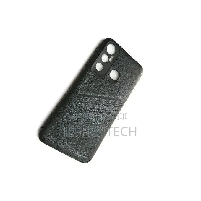 Silicone Case With Back Pouch for Infinix Hot 11 - Black