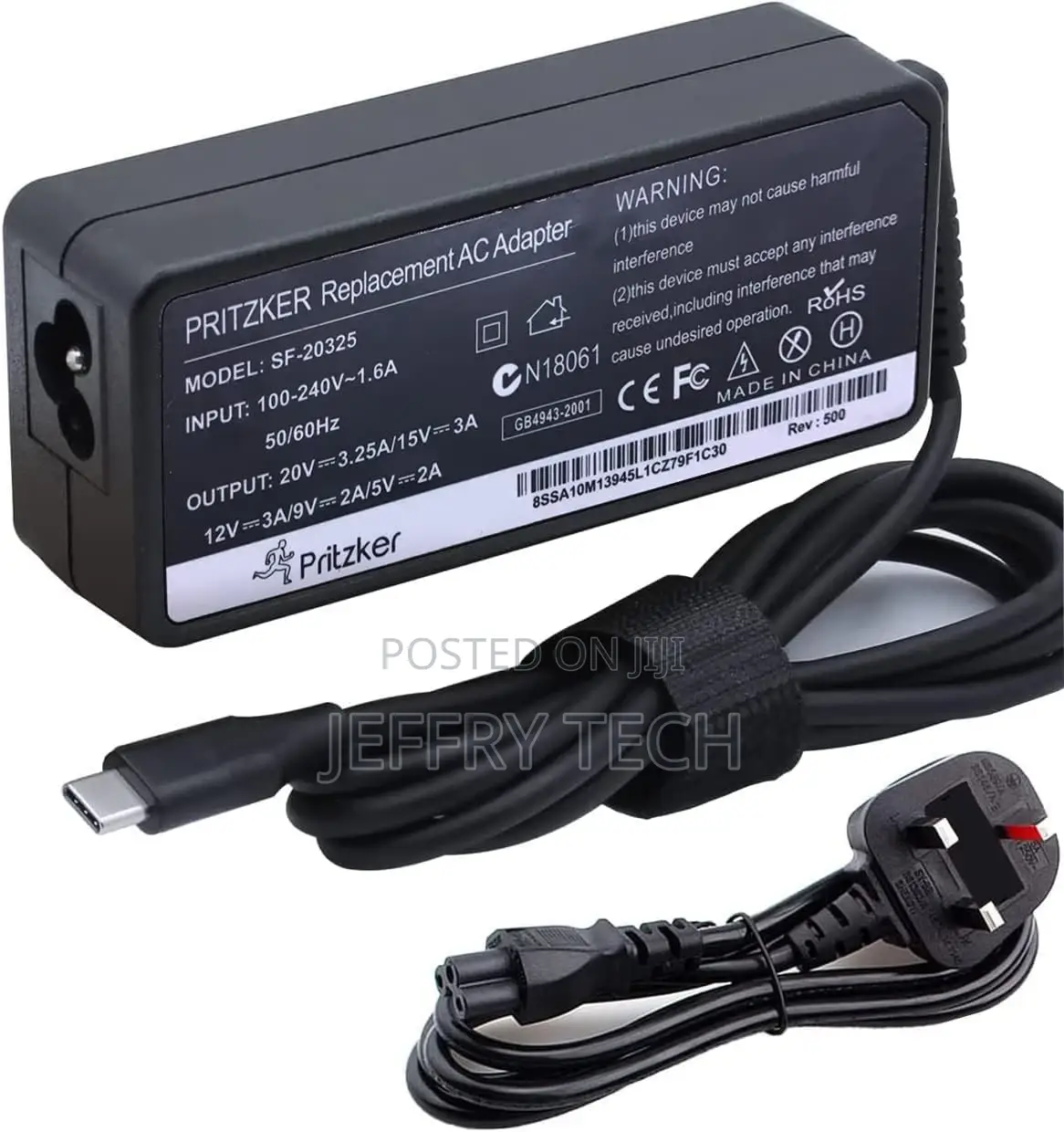 65W USB C Power Adapter Compatible With Lenovo Think Pad Yog