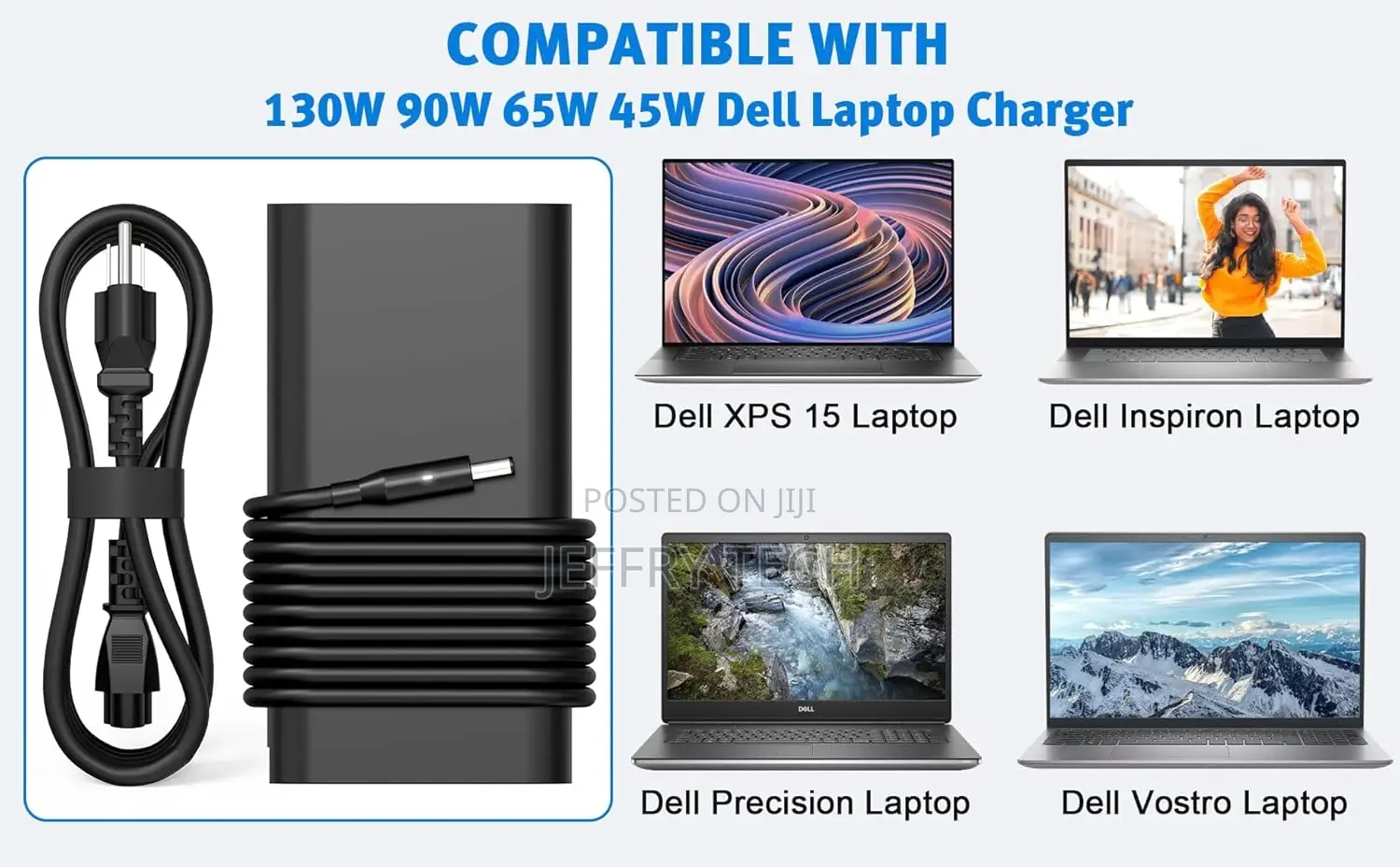 130W AC Adapter Laptop Charger for Dell XPS 15 7590 9530 955