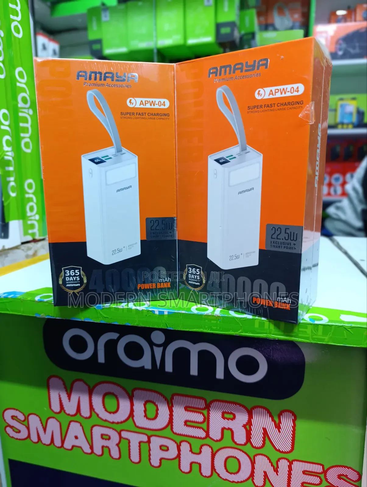 Amaya Powerbank 40000mah
 22.5W Super Fast Charge