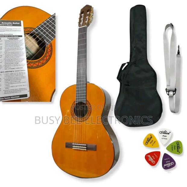 Classical Acoustic Guitar Plus Bag Strap and Plectrum - main view