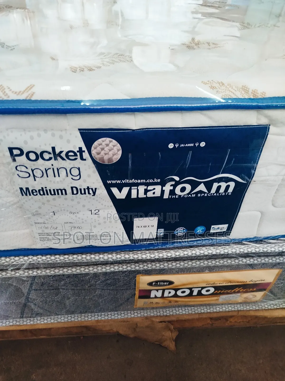 5×6 10inch Pocket Spring Mattresses + 2 Free Pillows.
