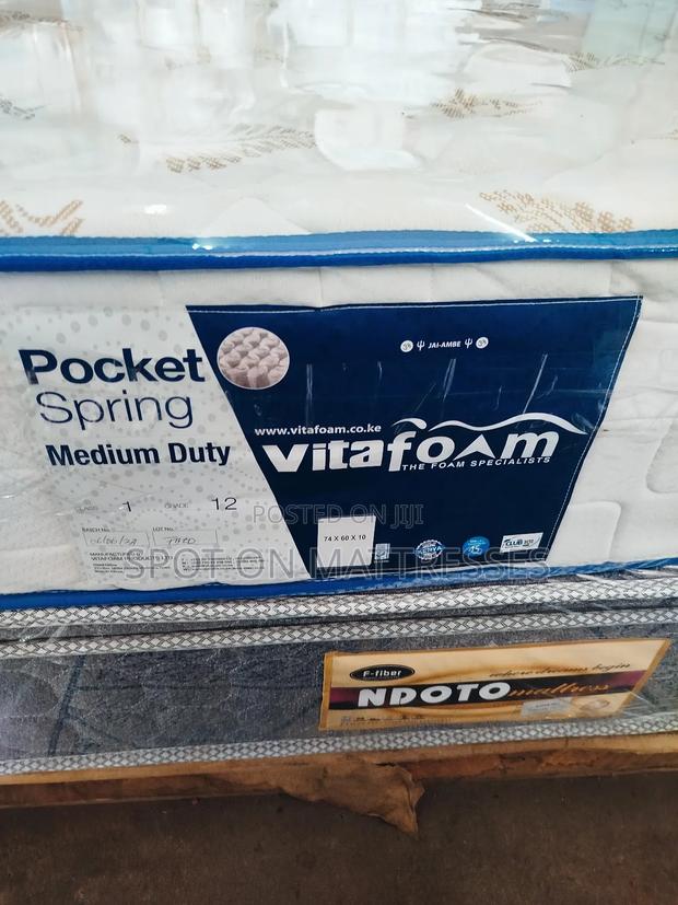 5×6 10inch Pocket Spring Mattresses + 2 Free Pillows.