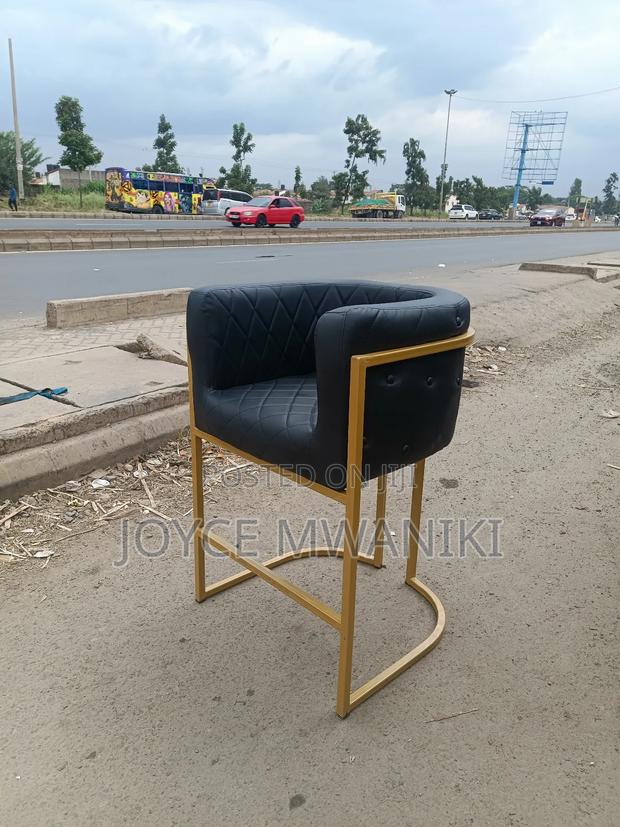 Makeup Chair, Black Leather - thumbnail 3