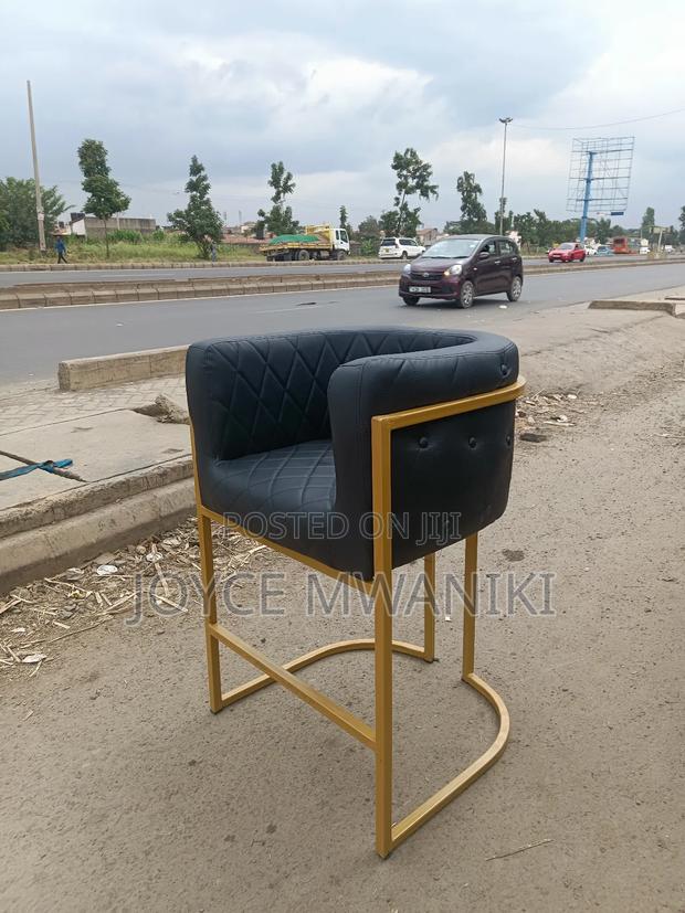 Makeup Chair, Black Leather - thumbnail 4