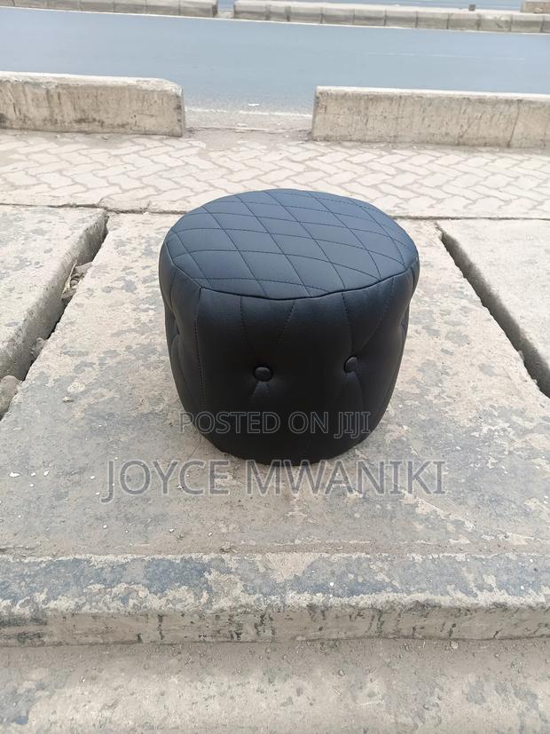 Pedicure Stoo, Black Leather - main view