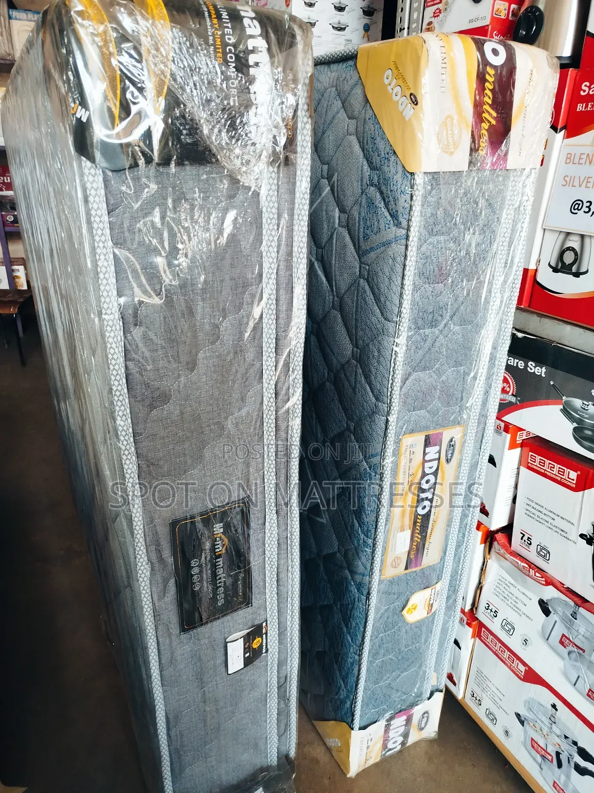 5by6 Fiber + Spring Mattress With Pillow Top Layer.