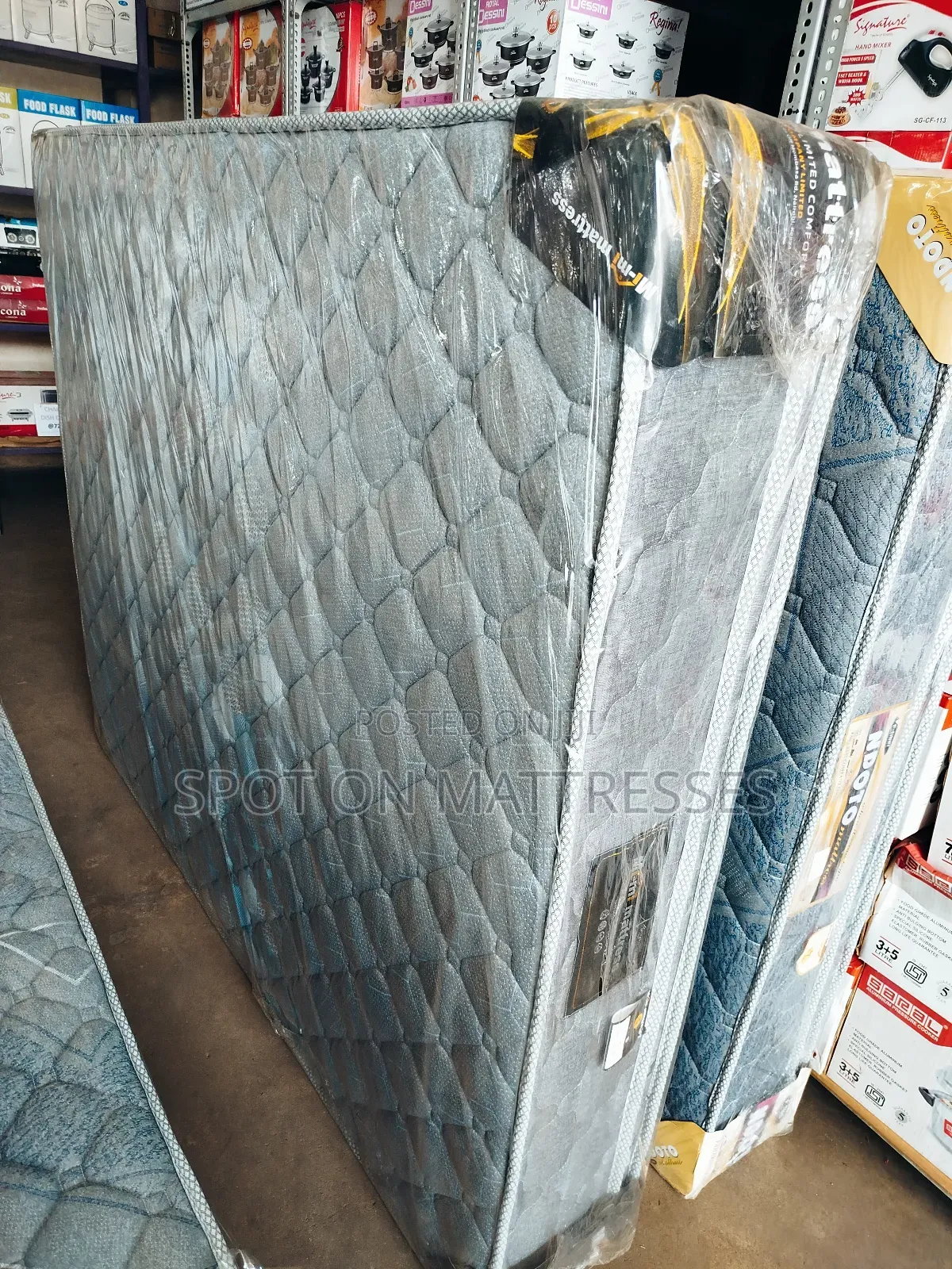 5by6 Fiber + Spring Mattress With Pillow Top Layer.
