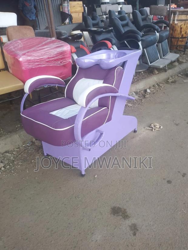 Sink Chair, Purple and White - main view