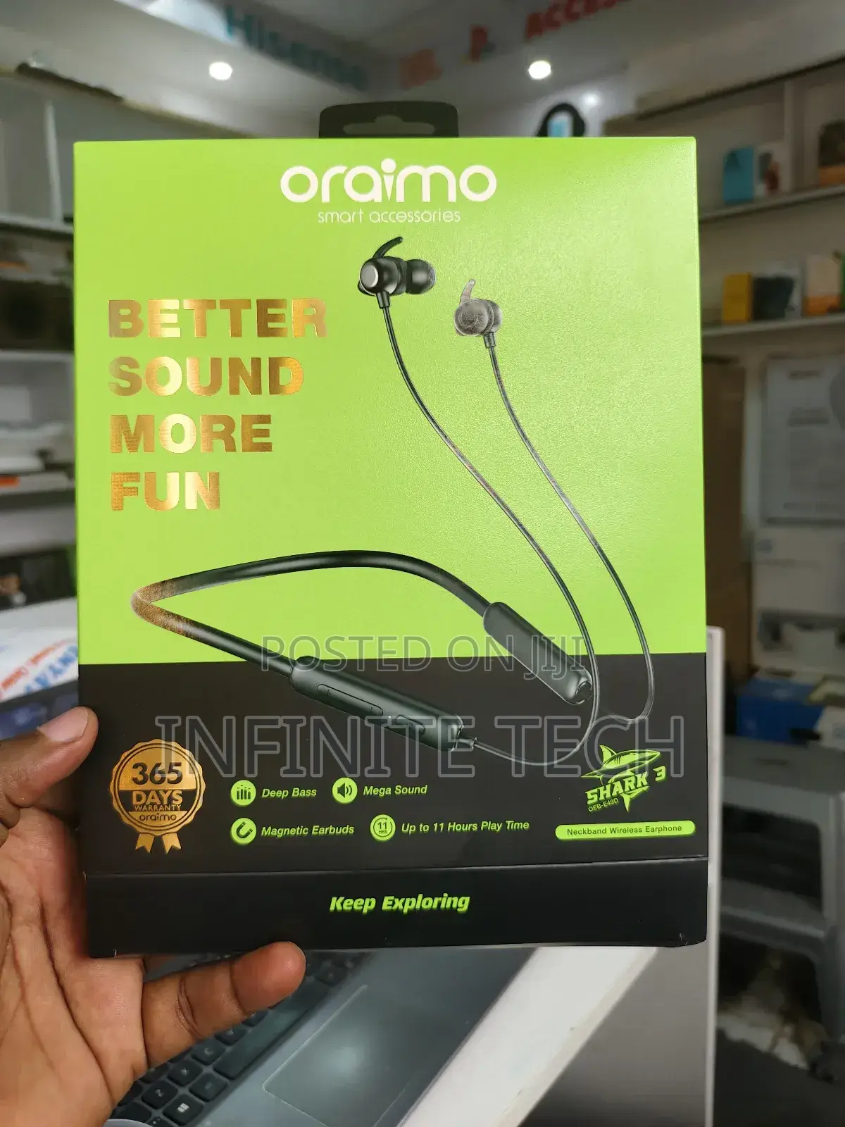 Oraimo Shark 4 Dual EQ 20-Hr Playtime IPX5