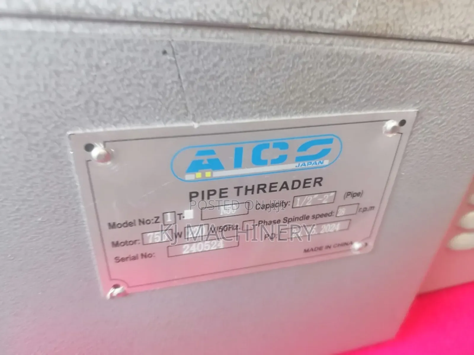 Aico Japan Pipe Threading Machine Half Inch to 2inch