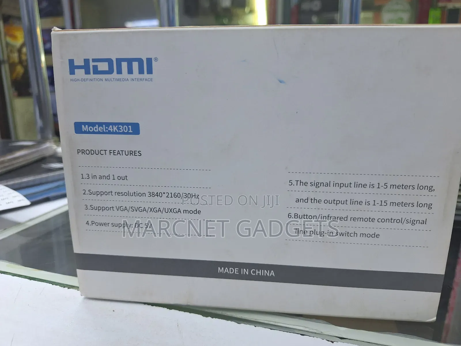 Powered 3 to 1 Hdmi Switch Remote Supports 