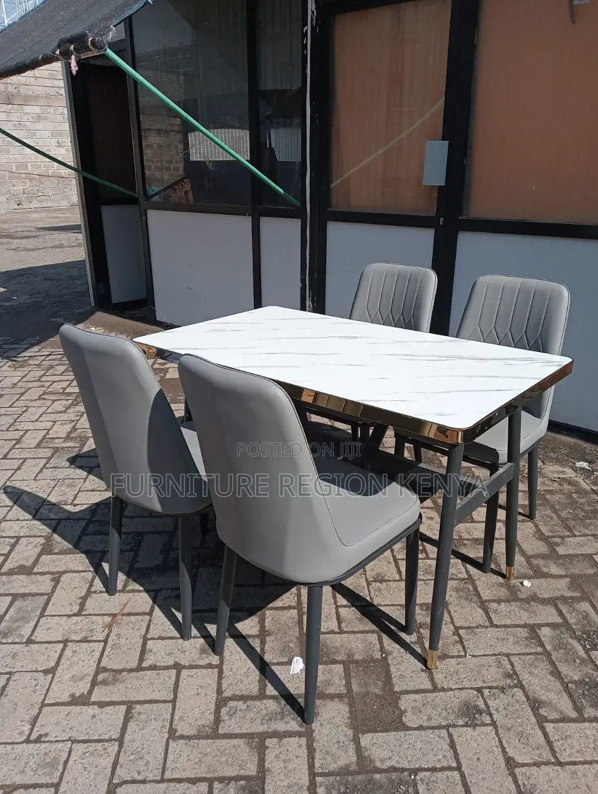 Dinning Table Set Four Seater Marble