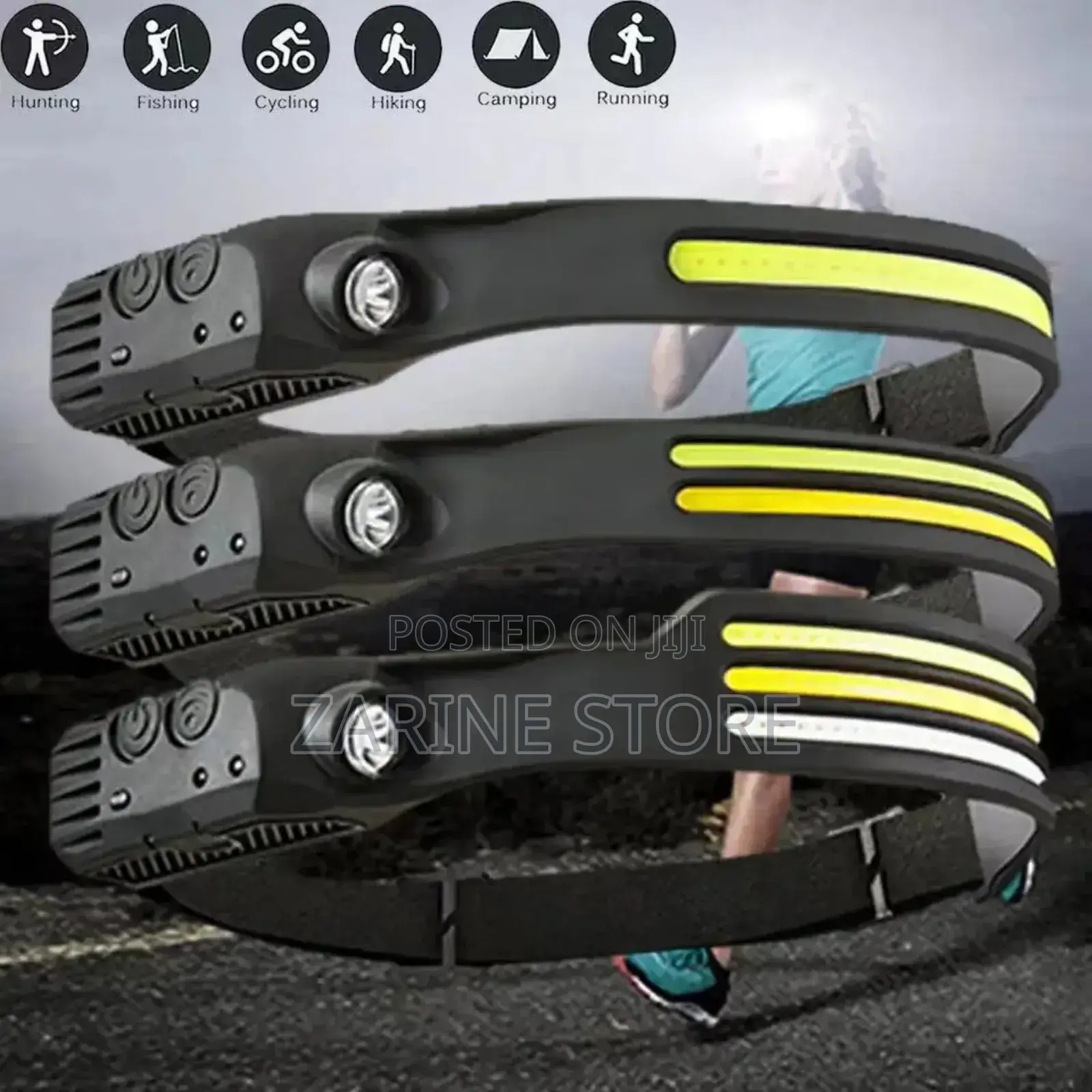 Silicone Sensor Headlamp Headlights With a Charging Cable
