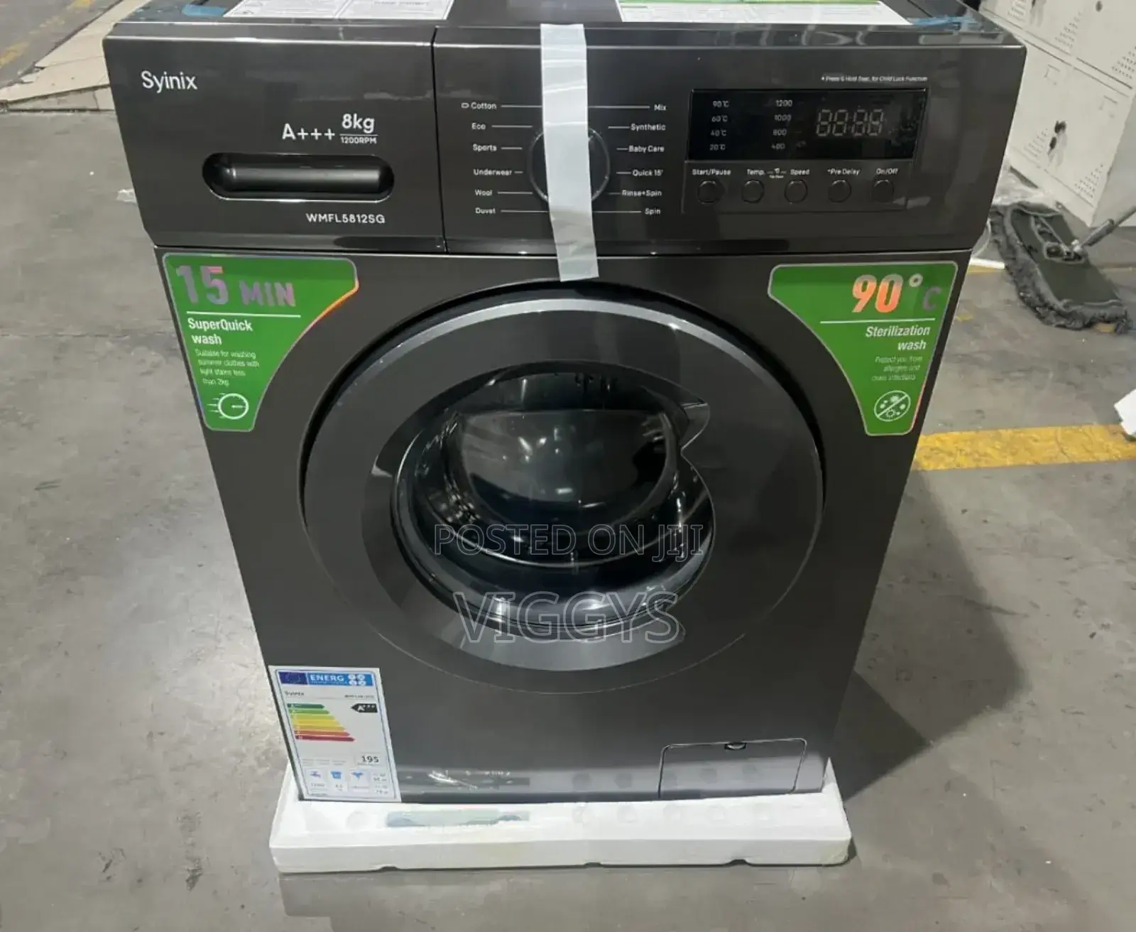 Syinix 8kgs Front Load Washing Machine SYW8KG