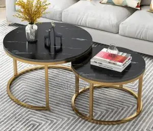 Brand New Black Nesting Coffee Table Marble Et (MDF)*MABLE