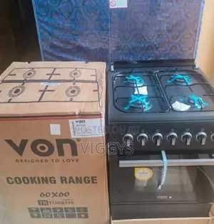 60*60 Von 4gas Standing +Electric Oven Von4ge