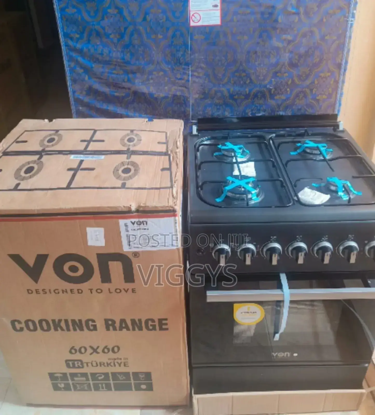 Quality 60*60 Von 4gas Standing +Electric Oven Von4ge