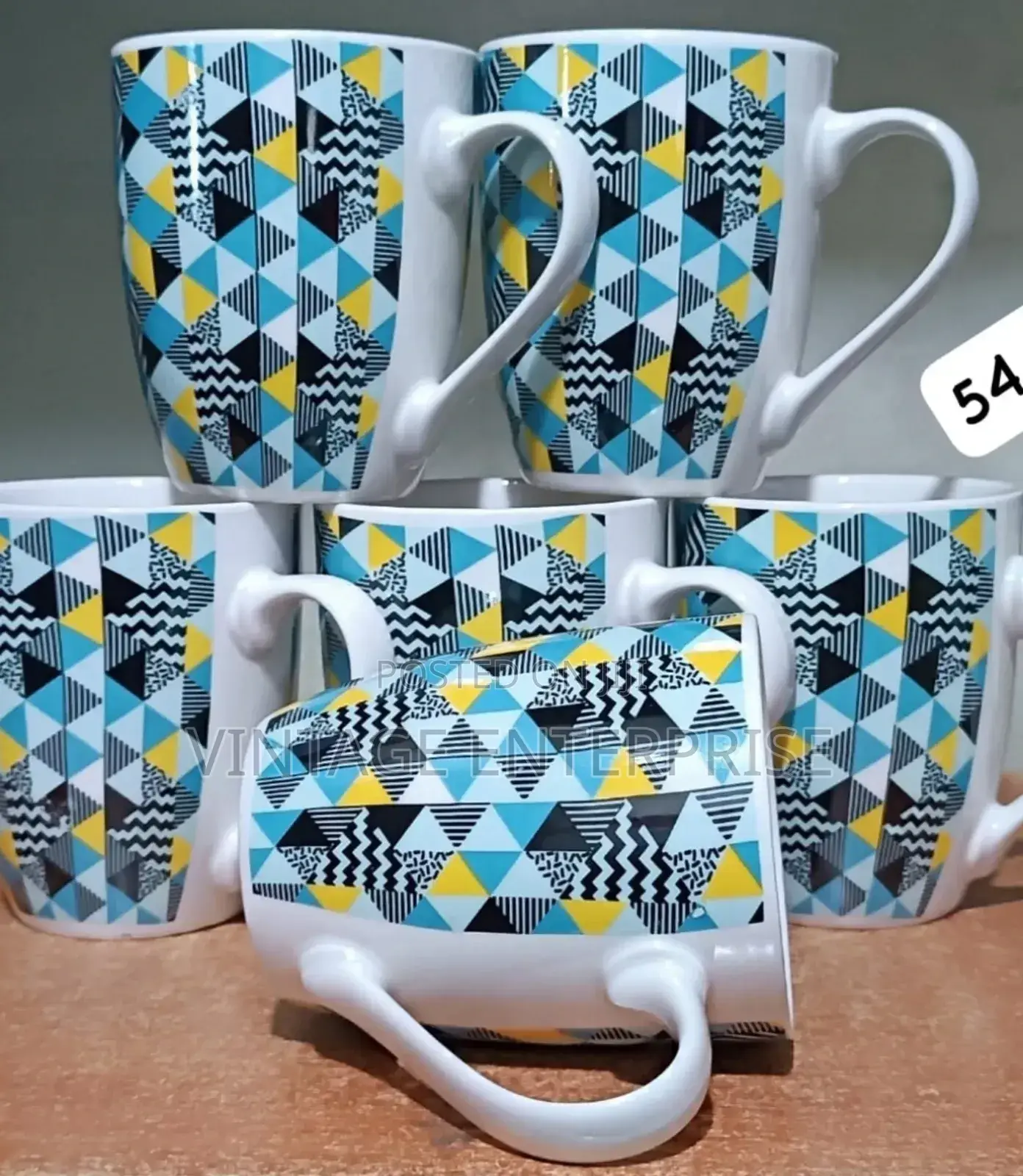 Set of Six Colourfull and Quality Tea Cups .