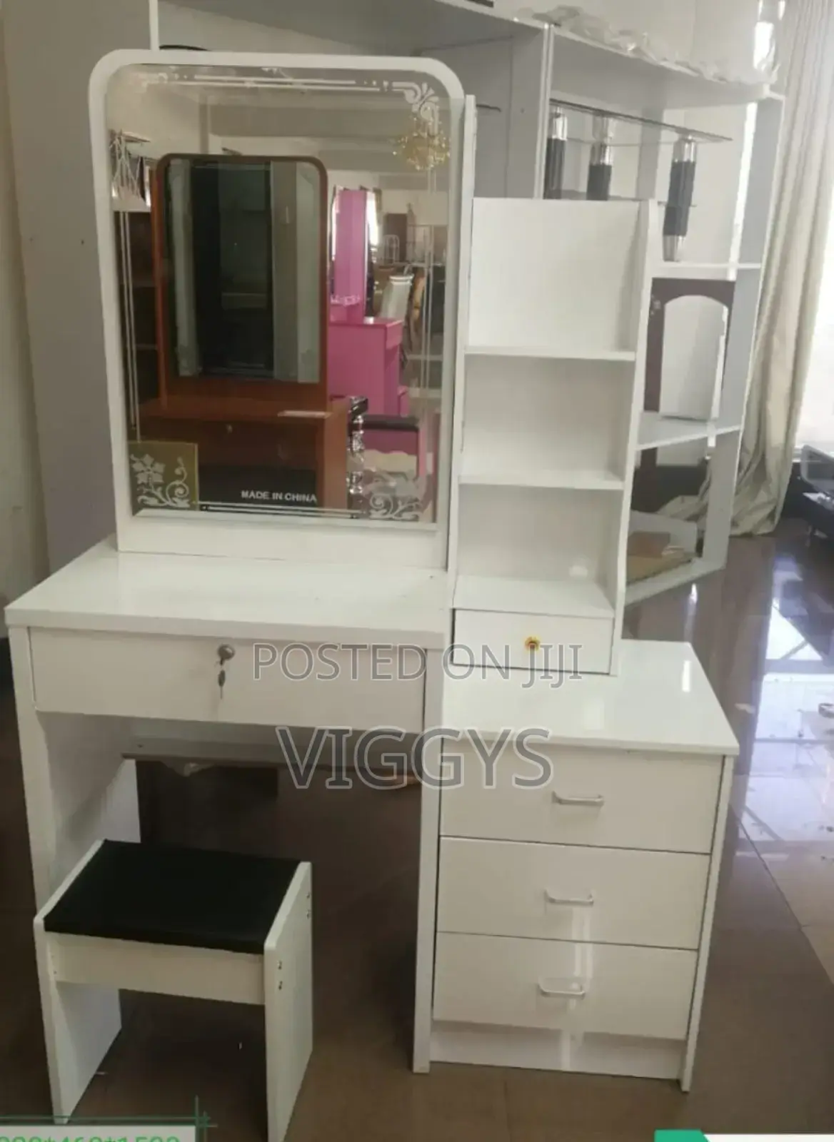 Dressing Table With Sliding Mirror/Dressing MWHITE