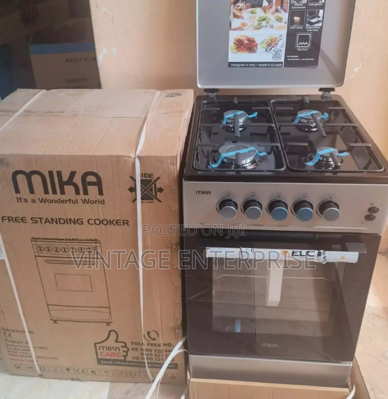All Gas 4 Burner Mika Free Standing Cooker  