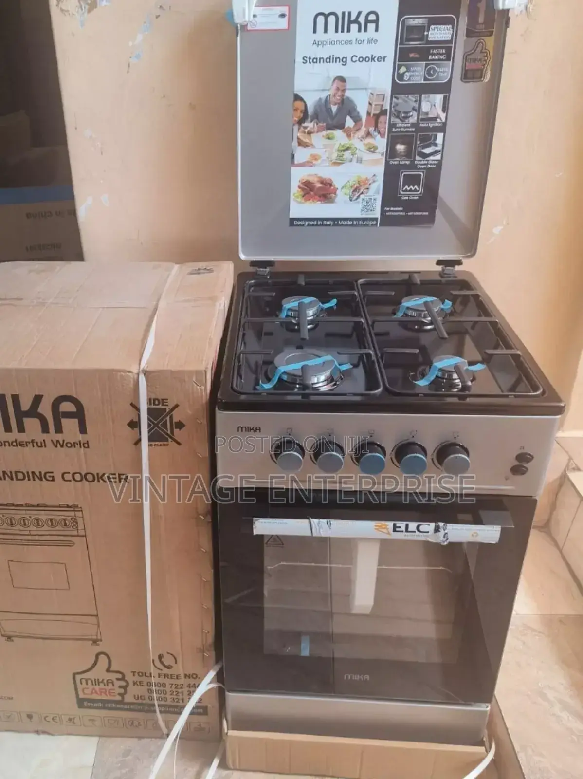 Mika All Gas Free Standing Cooker (4 Burner )+ Gas Oven