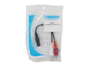 One 3.5mm Stereo Female to Two RCA Stereo Male Y-Cable, Blac