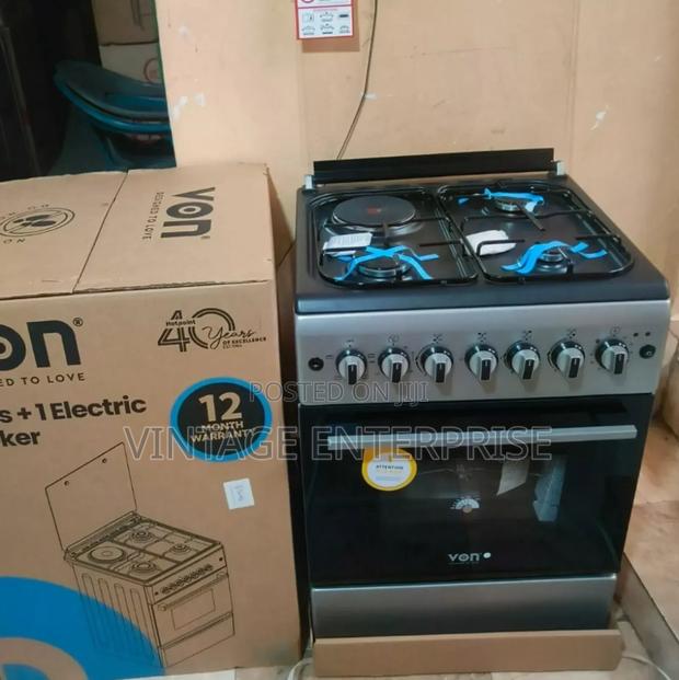 Von Gas Cooker -(3gas and 1 Electric Cooker ) ,Gas Oven  - main view