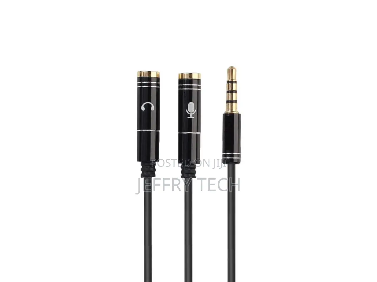 3.5mm Jack Headphone Mic Audio Splitter Gold Plated Aux Exte