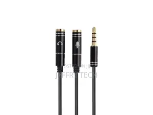 3.5mm Jack Headphone Mic Audio Splitter Gold Plated Aux Exte