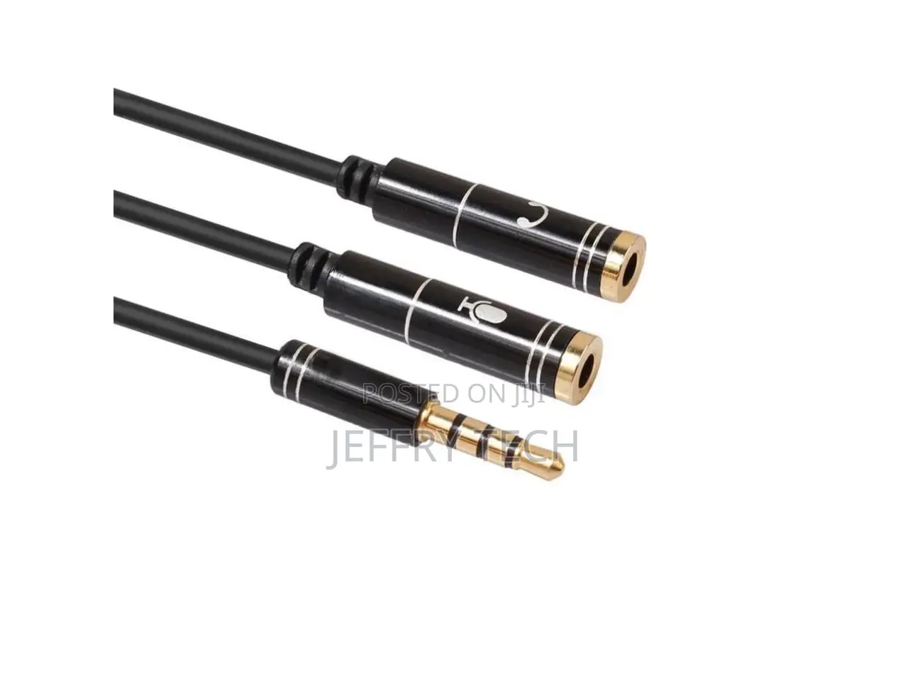 3.5mm Jack Headphone Mic Audio Splitter Gold Plated Aux Exte