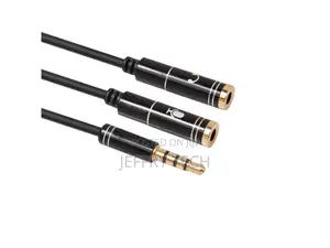 3.5mm Jack Headphone Mic Audio Splitter Gold Plated Aux Exte