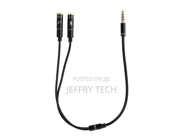 3.5mm Jack Headphone Mic Audio Splitter Gold Plated Aux Exte
