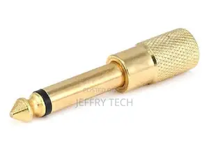 1/4in (6.35mm) TS Mono Plug To 3.5mm TRS Stereo Jack Adapter