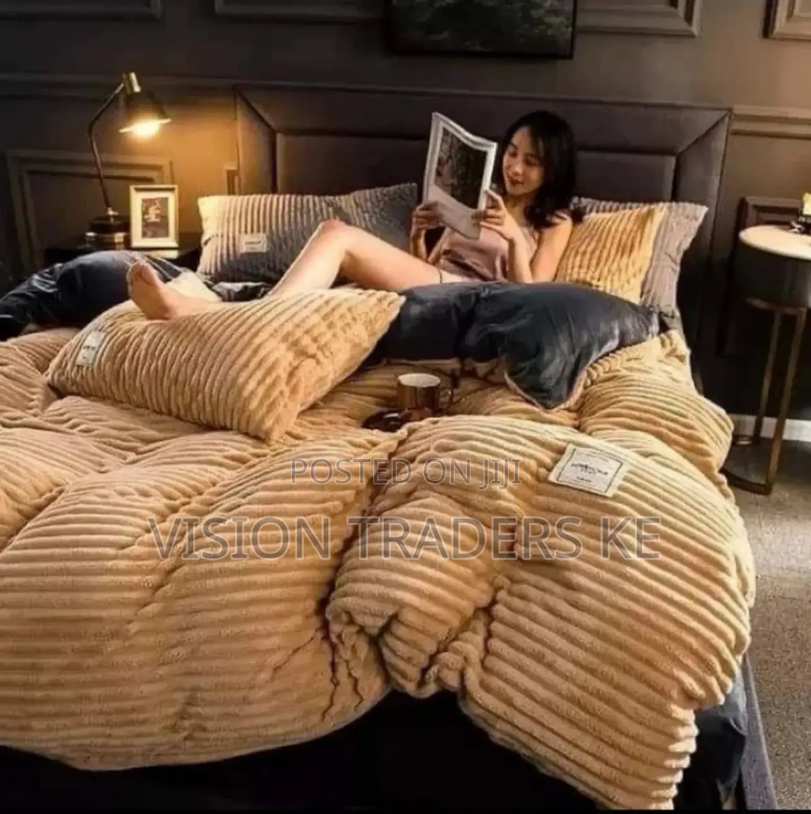 Brown 6*7 Velvet Fleece Weaverbird Velvet Duvet