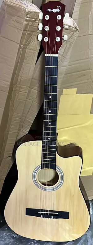 Happy Semi Acoustic Guitar 38 Inch With Pickup - Natural
