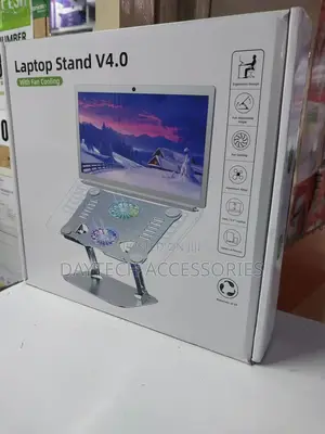 Laptop Stand V4.0 With 2 Cooling Fan - Silver