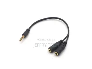 3.5mm 1 in 2 Couples Audio Line Earbud Headset Headphone Ear
