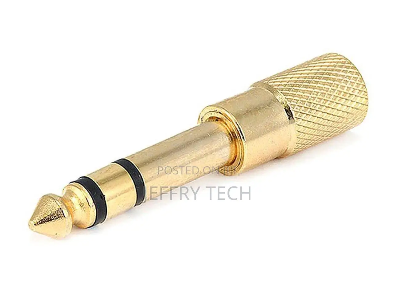 Metal 1/4in (6.35mm) TRS Stereo Plug to 3.5mm TRS Stereo Jac